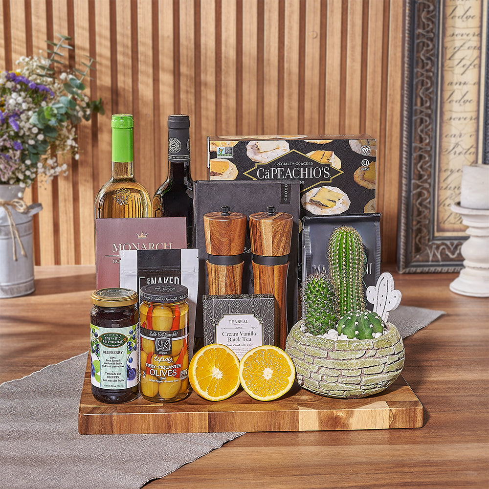 Brick Planter Kosher Wine Gift – how the gift is presented