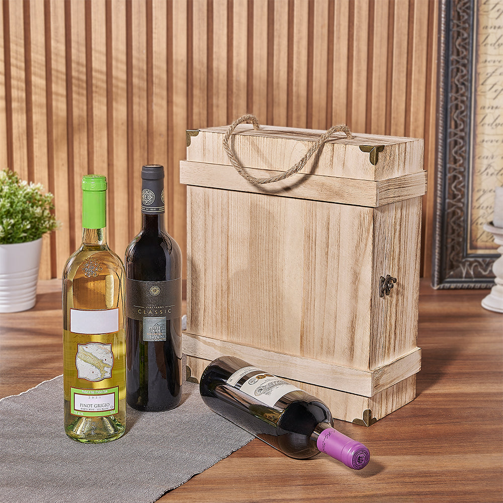 Three Kosher Bottles Wine Box – how the gift is presented