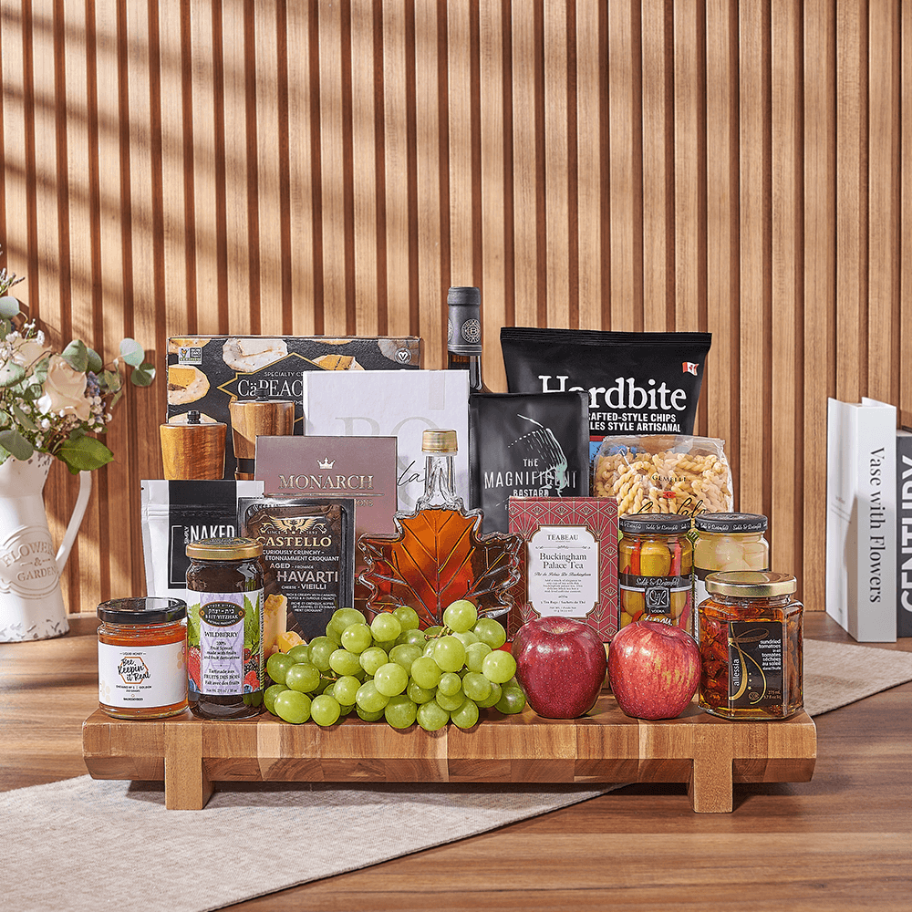 Snack Basket Featuring Kosher Wine – how the gift is presented