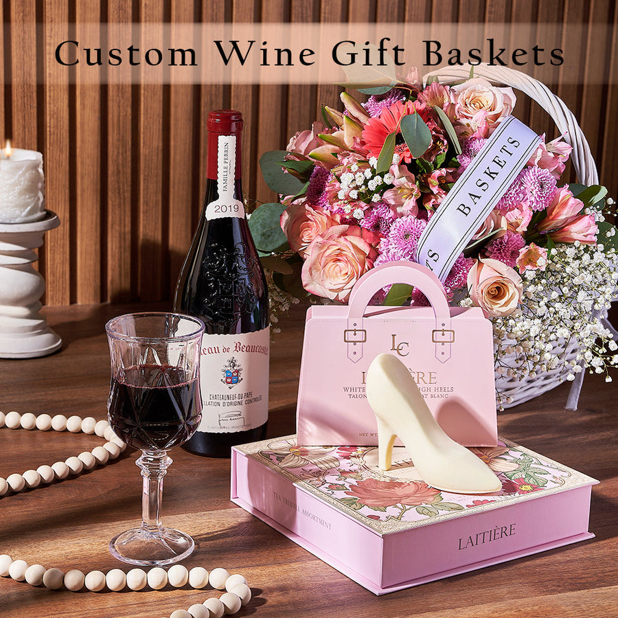 Custom Wine Gift Baskets from Maine Baskets - Wine Gift Set - Maine Delivery
