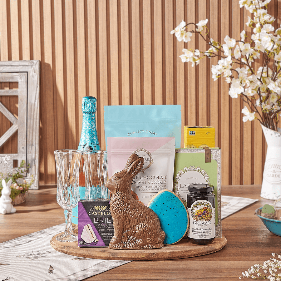 Easter Champagne Sharing Gift, champagne gift, champagne, sparkling wine gift, sparkling wine, chocolate gift, chocolate, easter gift, easter, Maine delivery