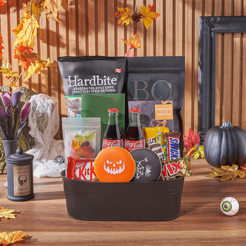 Halloween Sweets and Soda Gift – how the gift is presented