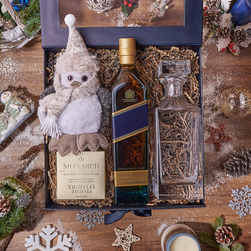 Holiday Liquor Decanter Gift Box – how the gift is presented