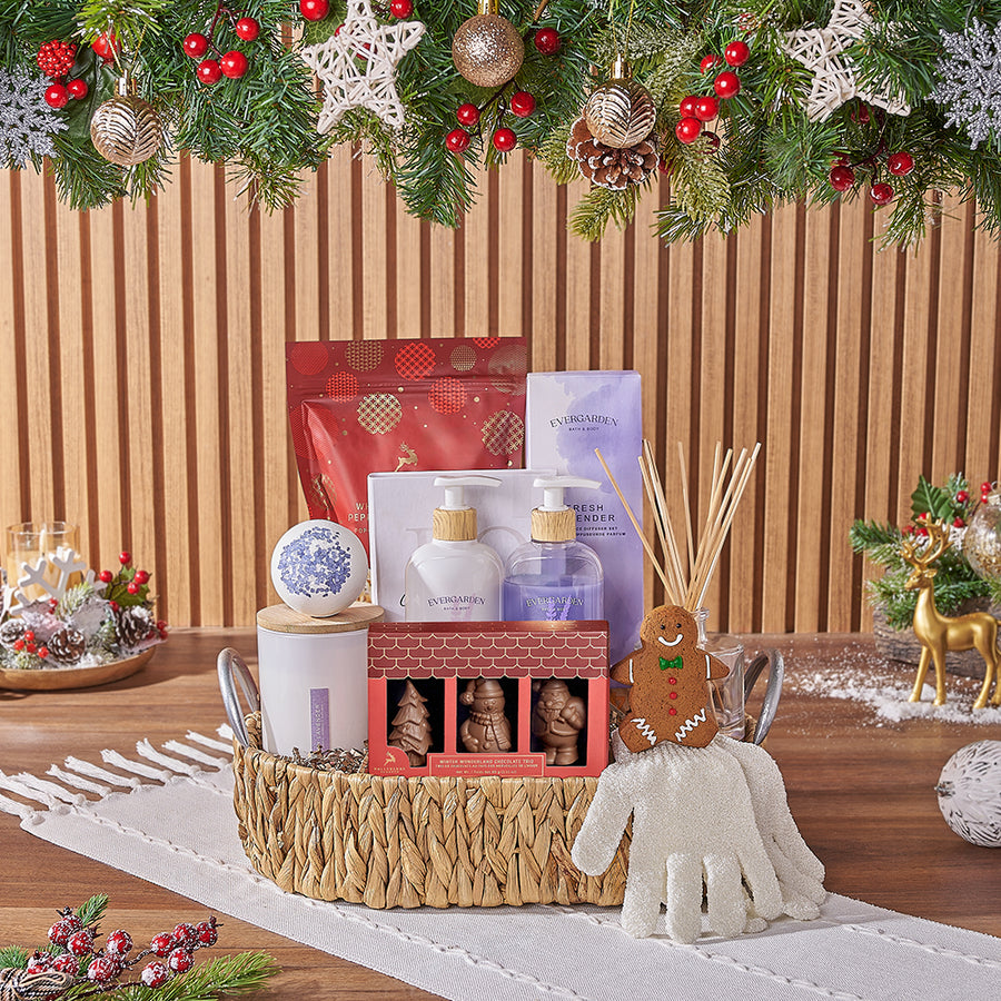 Holiday Treat & Spa Gift, spa gift, spa, Christmas gift, Christmas, chocolate gift, chocolate, Maine delivery