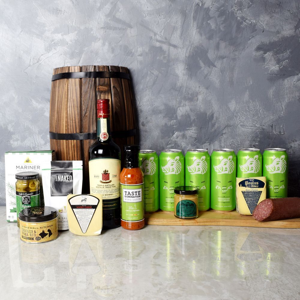 St Patricks Day Beer Celebration Basket – how the gift is presented