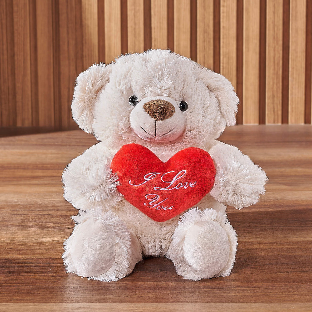 Plush Teddy Bear Gift Basket with Heart – how the gift is presented