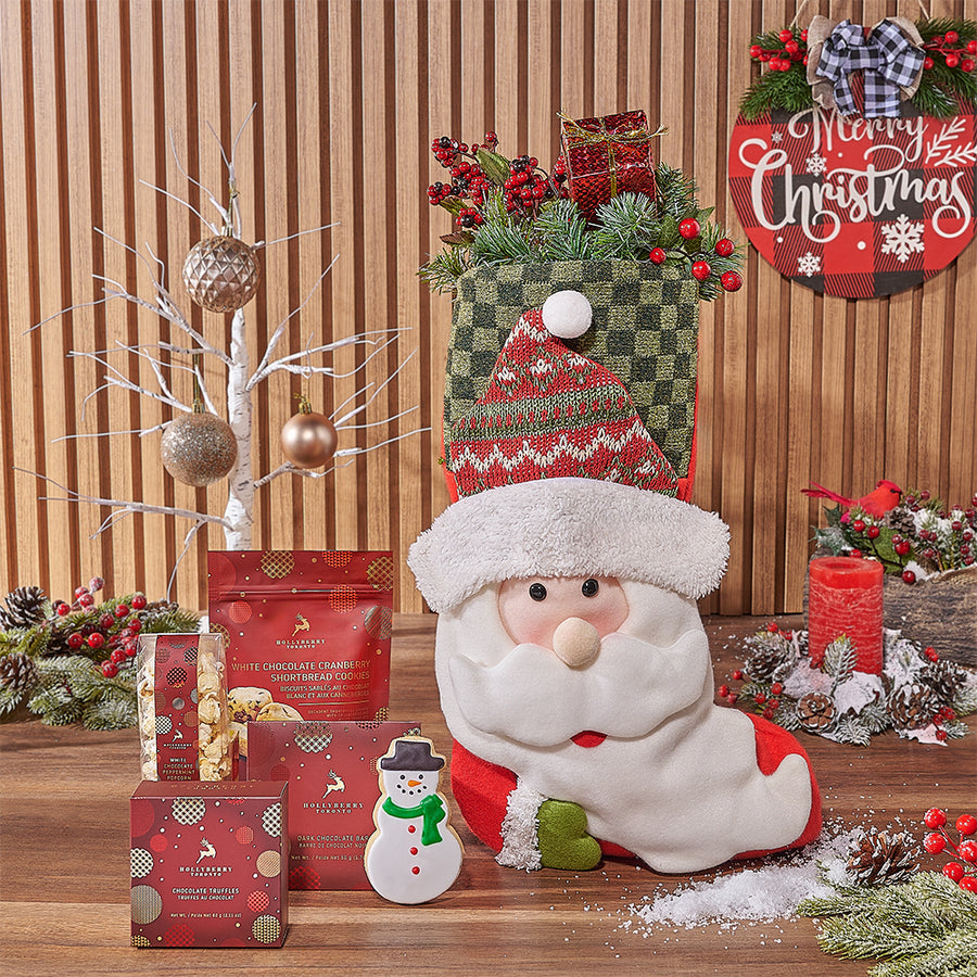 The Chocolate Treat Stocking Gift Set, chocolate gift, chocolate, cookie gift, cookie, Christmas gift, Christmas, Maine delivery