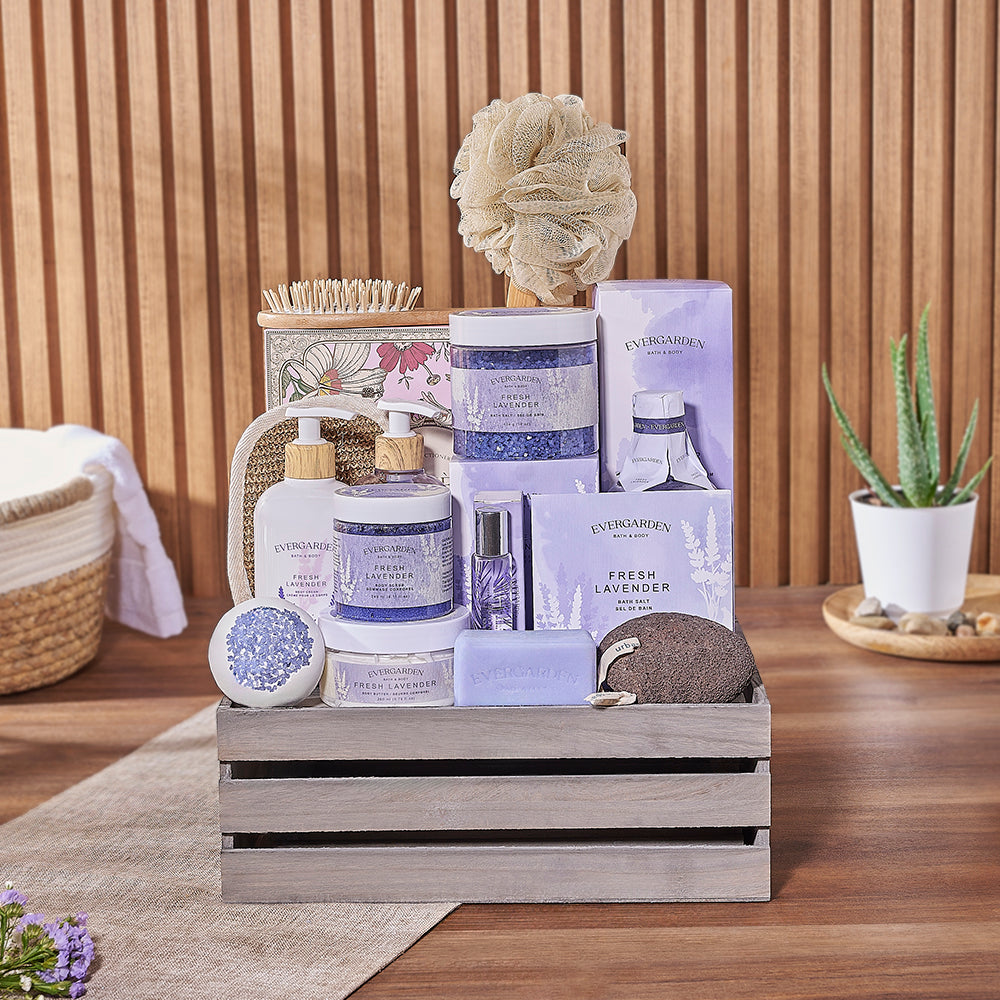The Ultimate Spa Basket For Her, spa gift, spa, bath &amp; body gift, bath &amp; body, chocolate gift, Maine Delivery