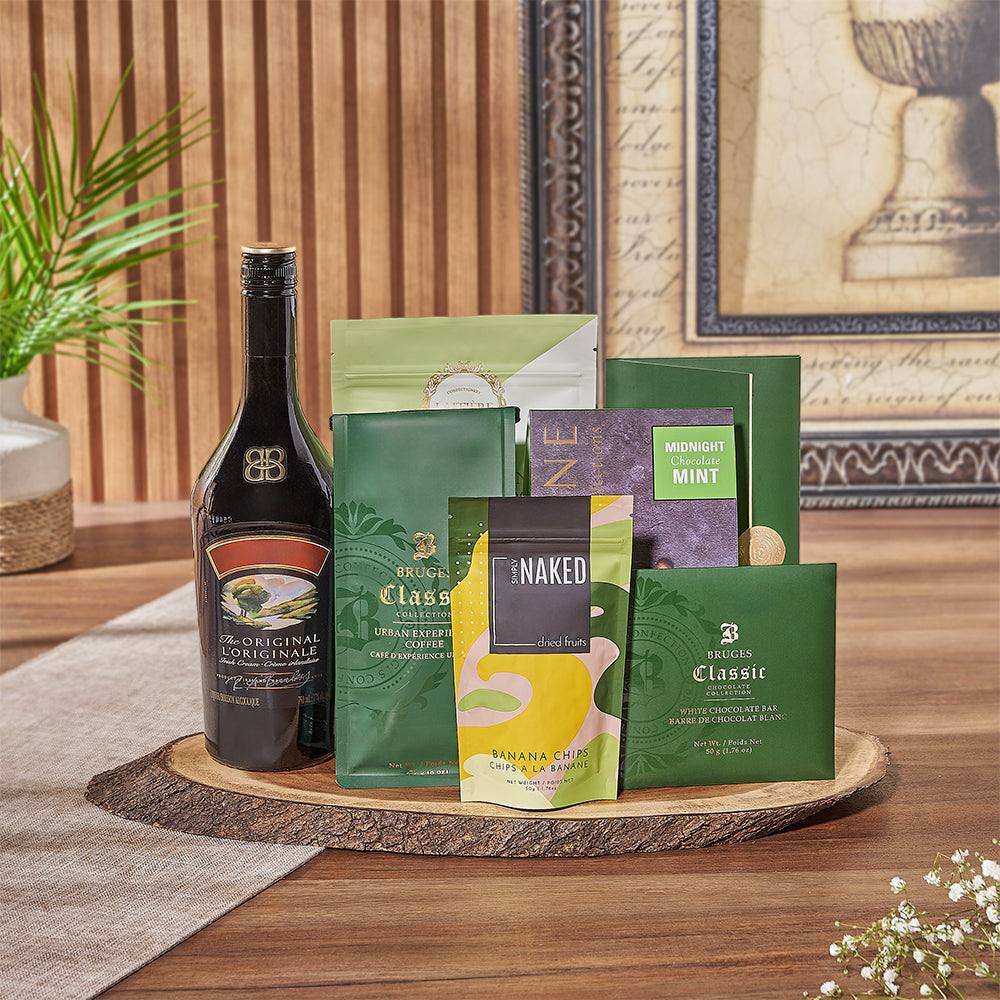 Islington Irish Coffee Gift Basket, Maine – how the gift is presented