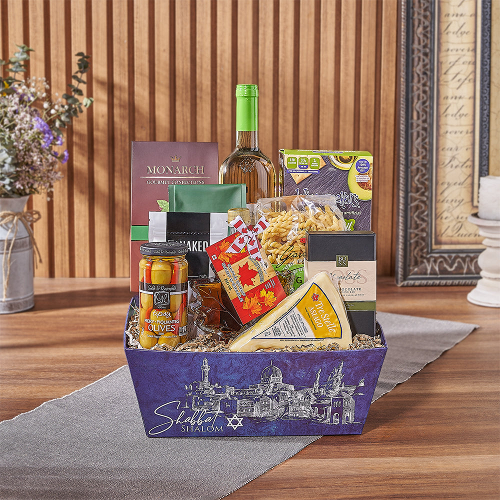 Kosher Wine &amp; Cheese Crate Maine Baskets- Maine Delivery
