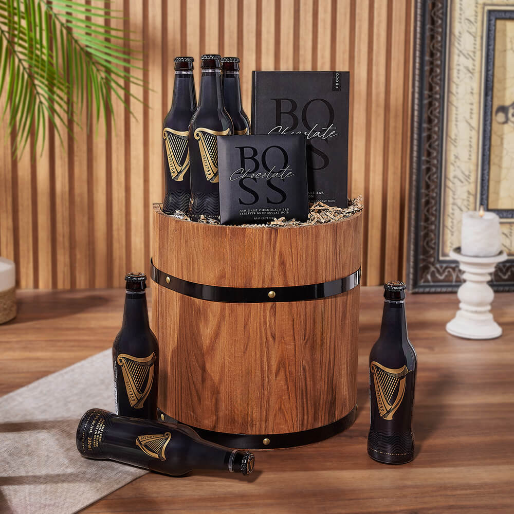 Father's Day Beer in Wooden Barrel – how the gift is presented