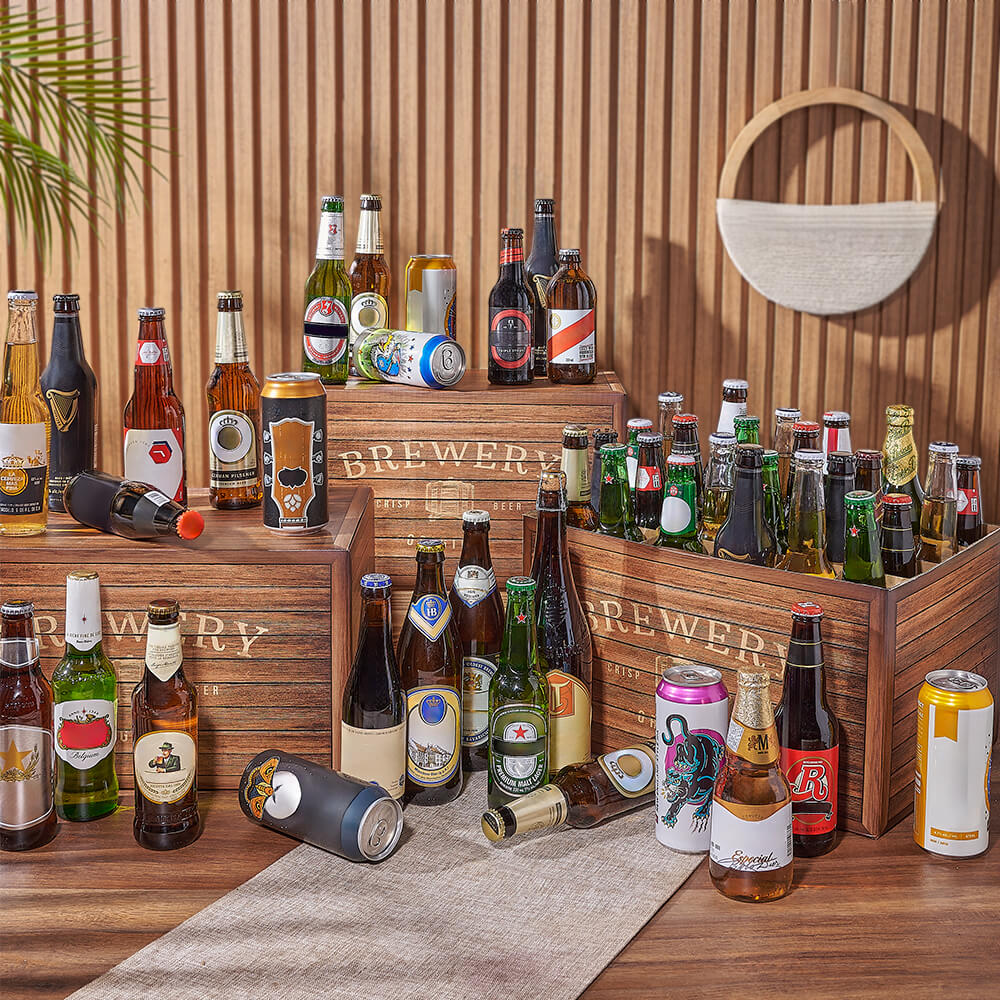 Years on the Job Beer Gift in Decorative Box – how the gift is presented