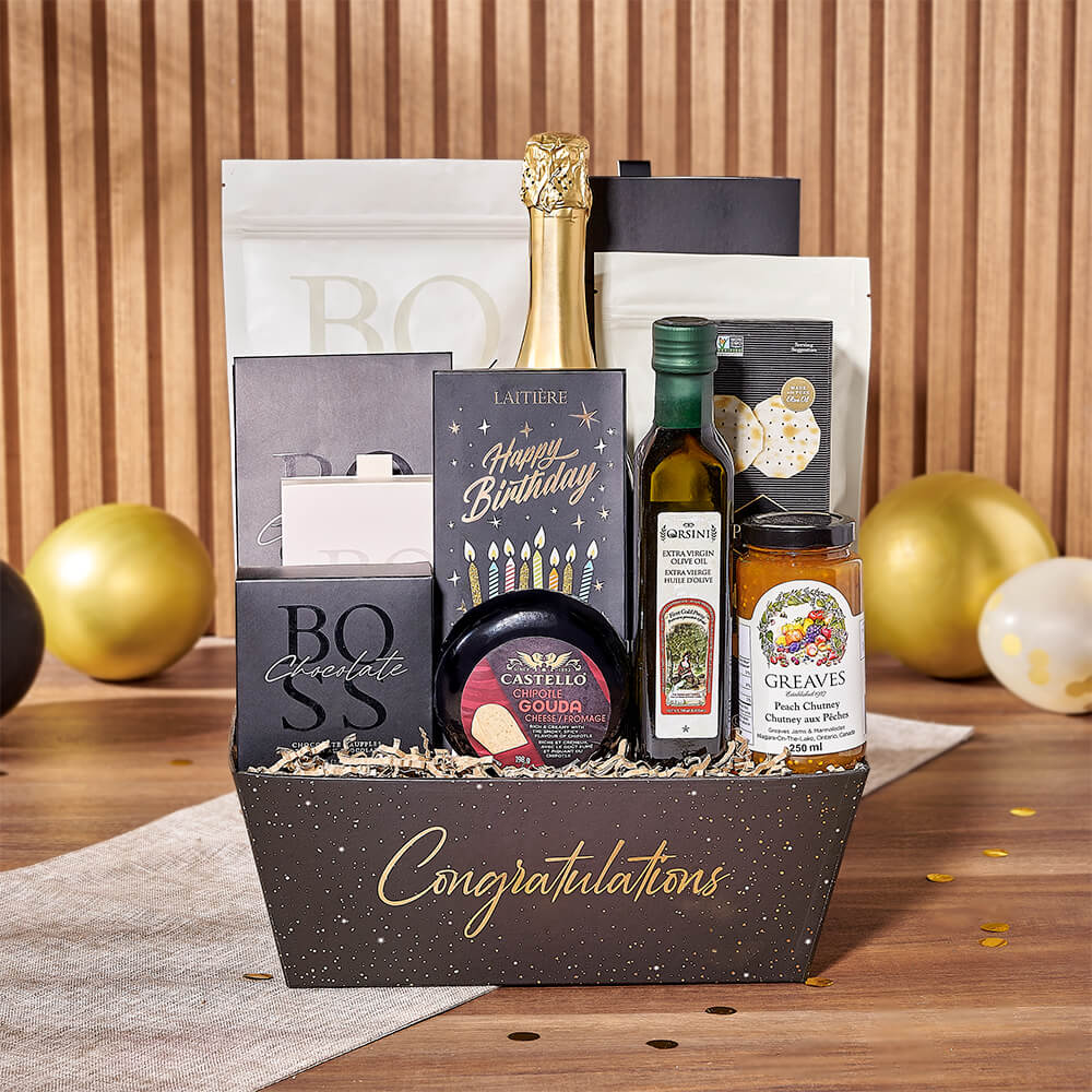 Birthday Party & Champagne Gift, champagne gift, champagne, sparkling wine gift, sparkling wine, chocolate gift, chocolate, Maine Delivery