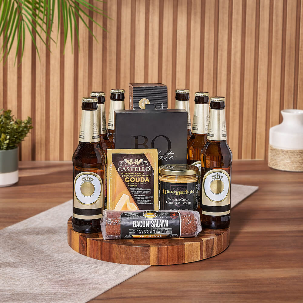 Brockton Beer &amp; Snacks Basket from Maine Baskets - Beer Gift Set - Maine Delivery