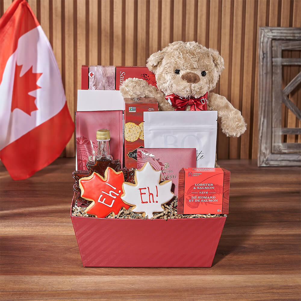 Canada Day Seafood &amp; Snack Gift from Maine Baskets - Gourmet Gift Basket - Maine Delivery