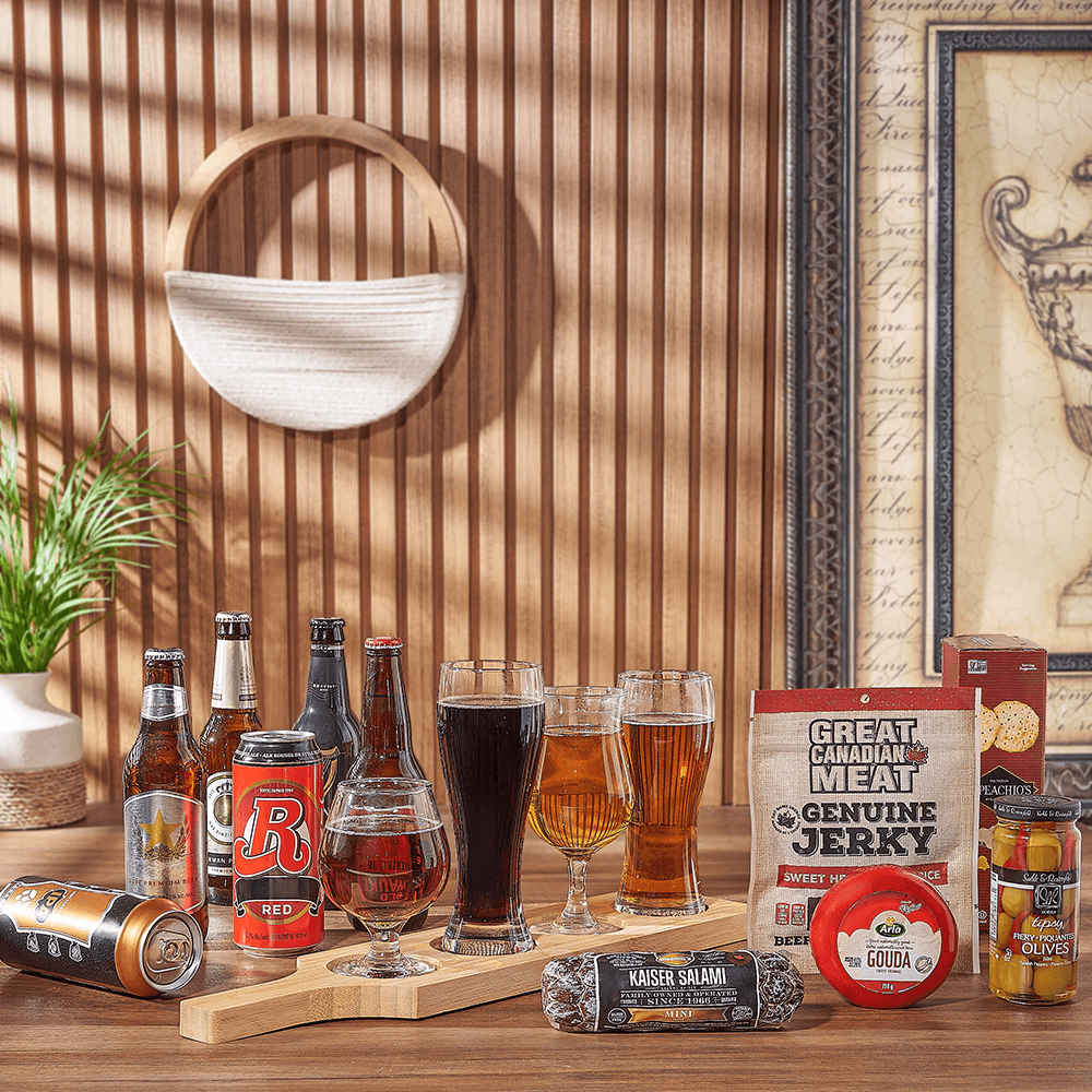 Charcuterie & Beer Flight Gift, beer gift, beer, charcuterie gift, charcuterie, beer flight gift, beer flight, Maine delivery