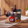 Cheese & Salami Gift Set with Wine from Maine Baskets - Wine Gift Basket - Maine Delivery