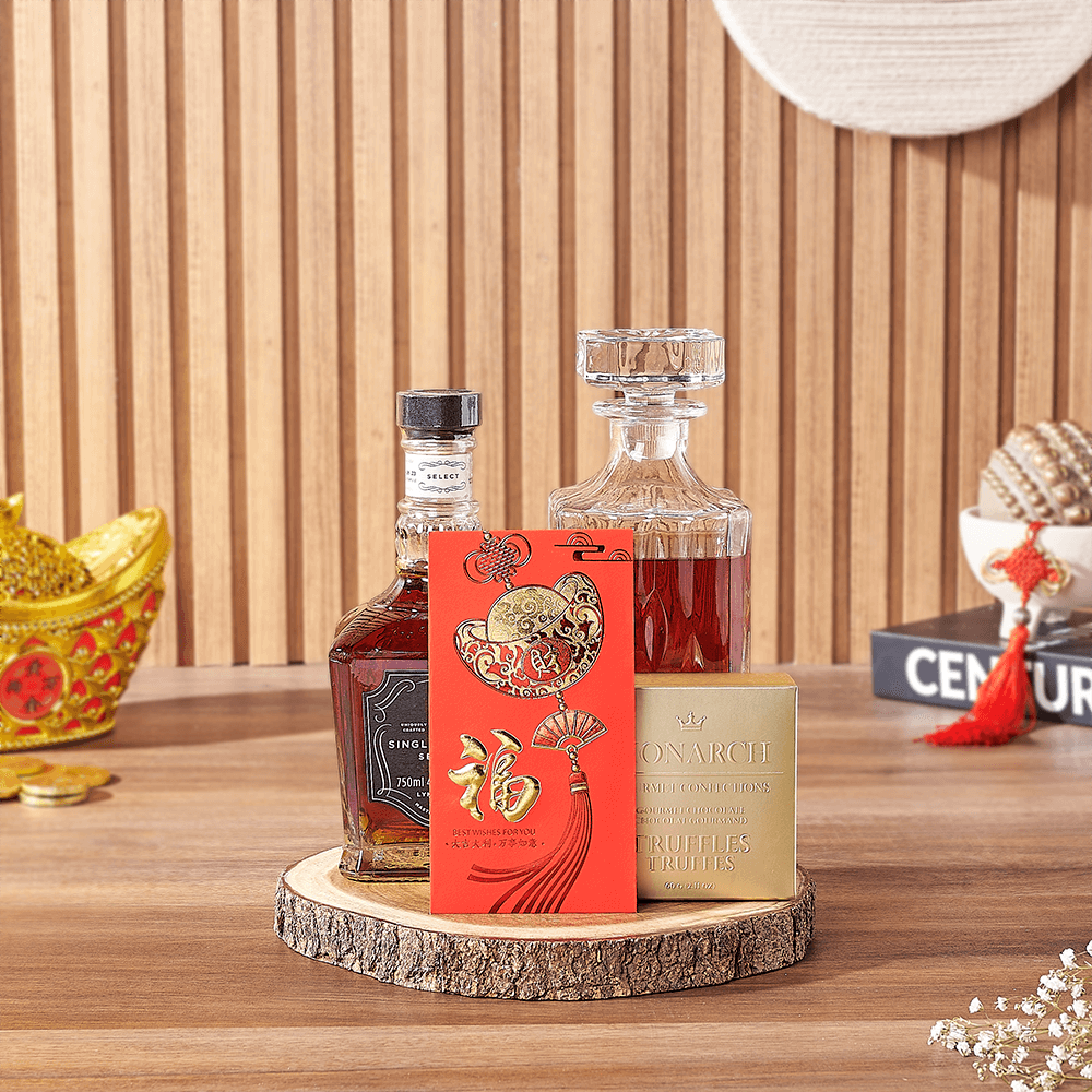 Chinese New Year Whiskey Gift – how the gift is presented