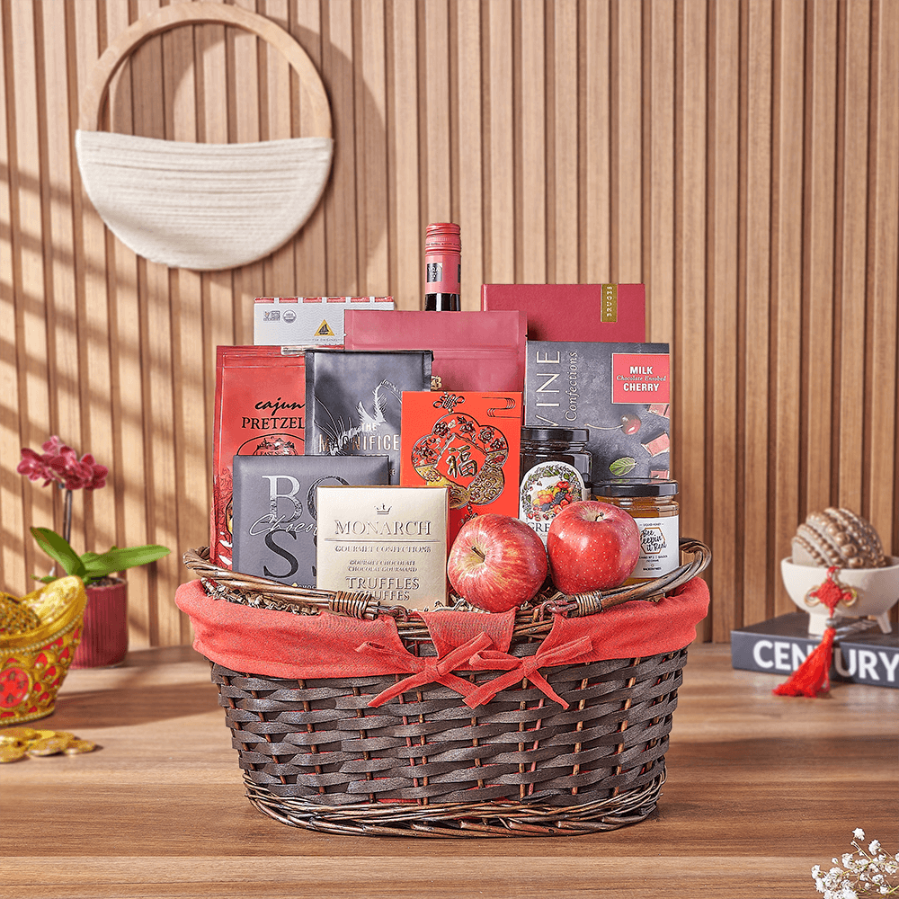 Luxe Chinese New Year Champagne Gift, champagne gift, champagne, sparkling wine gift, sparkling wine, chinese new year gift, chinese new year, lunar new year gift, lunar new year, Maine delivery