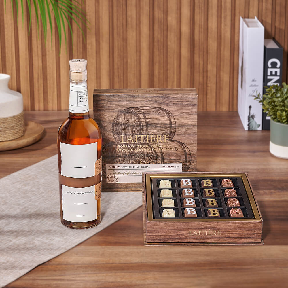 Chocolate &amp; Liquor Pairing Gift – Maine Baskets –  Maine delivery