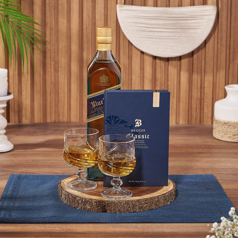 Chocolate &amp; Liquor Sharing Gift Set, liquor gift, liquor, chocolate gift, chocolate, Maine delivery