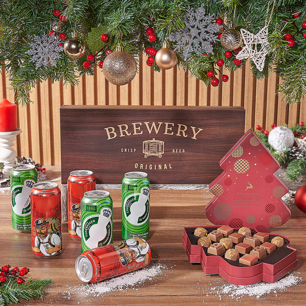 Christmas Cheer &amp; Beer Gift Set, christmas gift, christmas, beer gift, beer, craft beer gift, craft beer, Maine delivery
