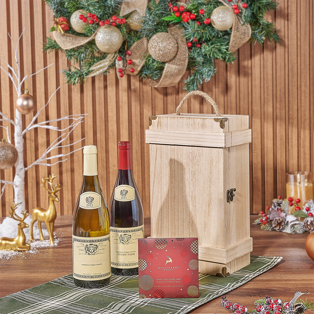 Two Wines with Chocolate Gift – how the gift is presented
