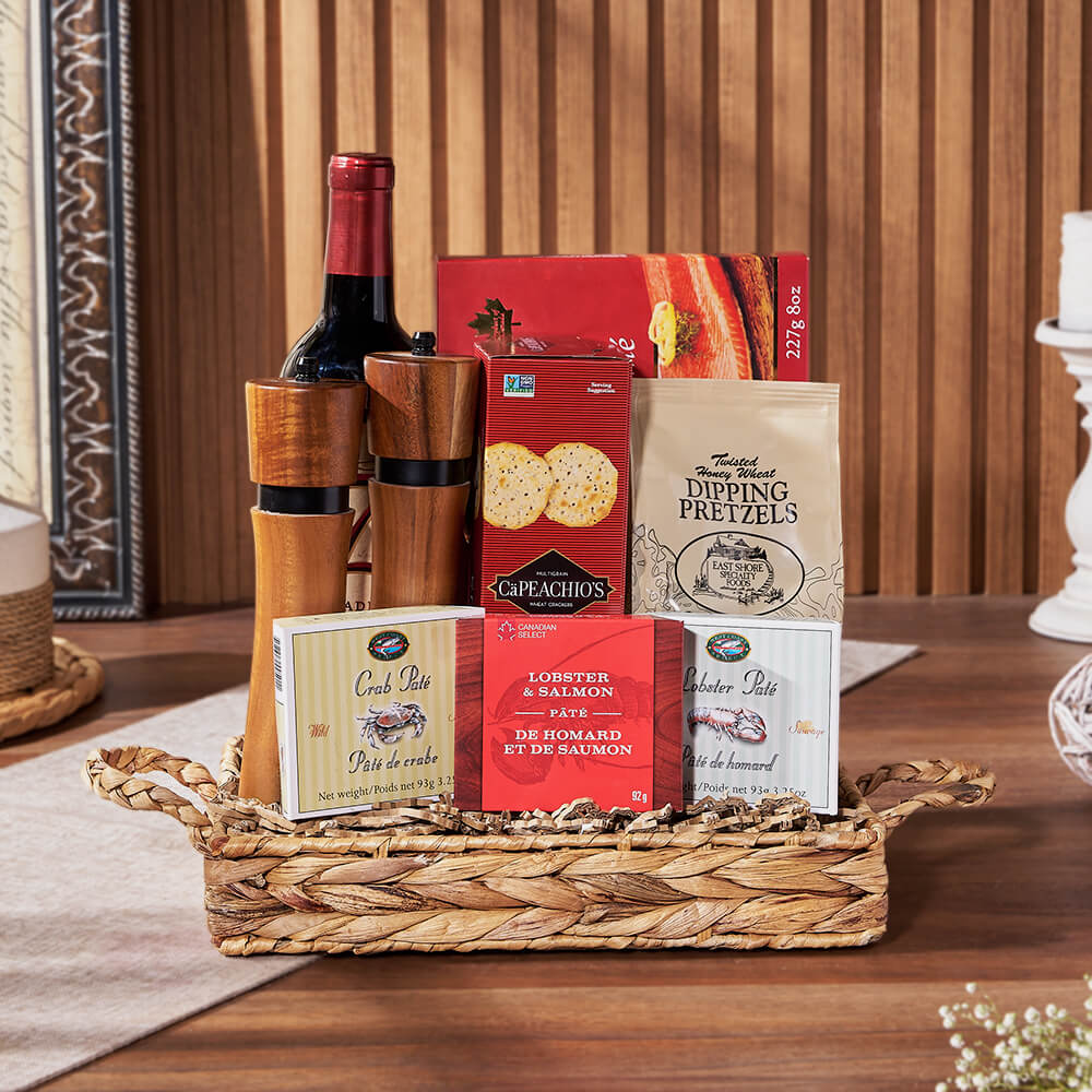 Complete Seafood &amp; Wine Gift, wine gift, wine, seafood gift, seafood, Maine delivery