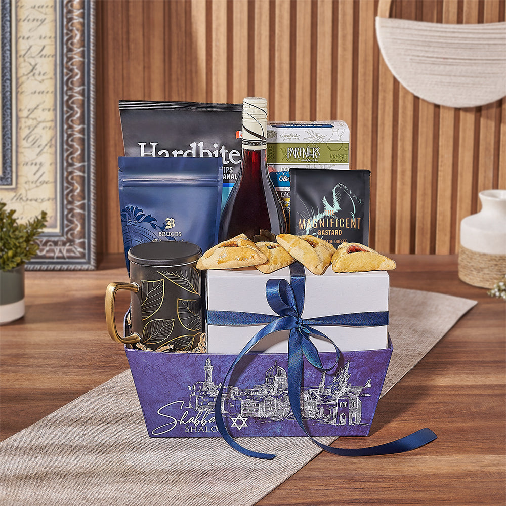Prepared gift basket for delivery to a recipient in Maine