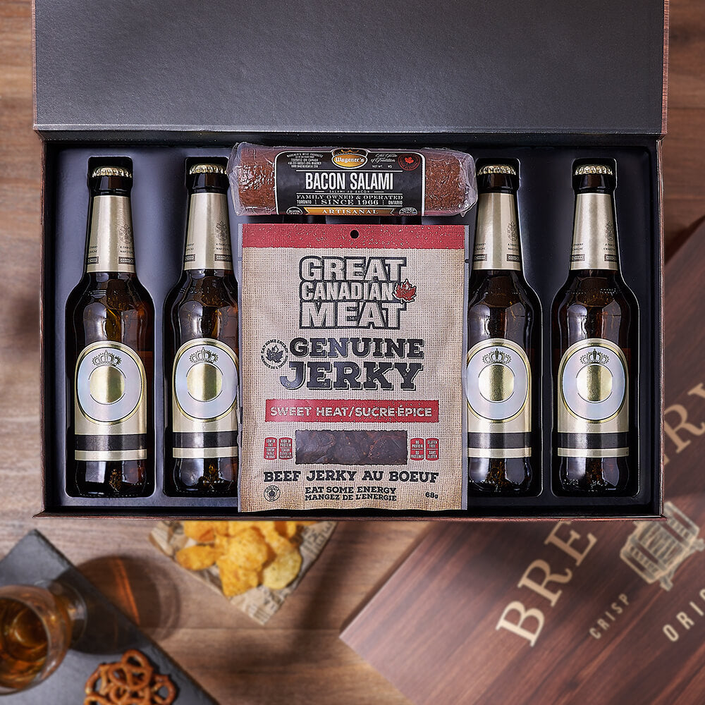 Cured Meat &amp; Beer Box, meat gift, meat, beer gift, beer, Maine delivery