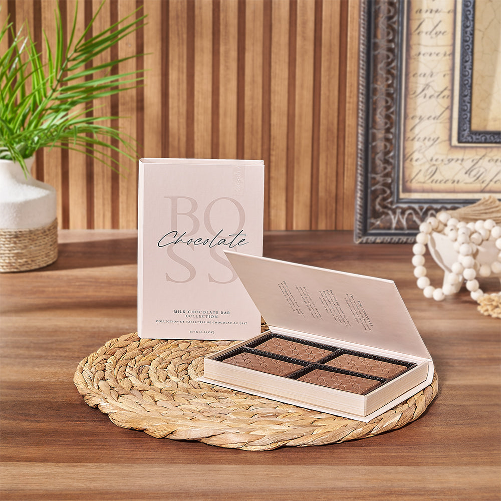 Assorted Filled Milk Chocolate Bars Luxury Gift Box – how the gift is presented