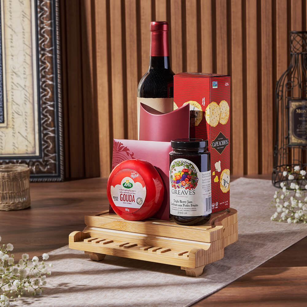 Deluxe Grand Piano &amp; Wine Gift Basket from Maine Baskets - Wine Gift Set - Maine Delivery