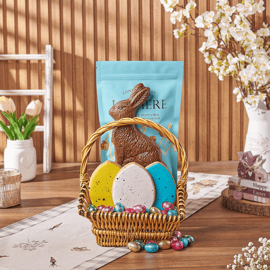 Easter Chocolate Gift Basket, easter gift, easter, cookie gift, cookie, chocolate gift, chocolate, Maine delivery