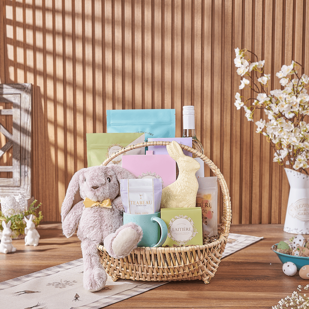 Easter Feast & Wine Gift, wine gift, wine, easter gift, easter, chocolate gift, chocolate, tea gift, tea, Maine delivery