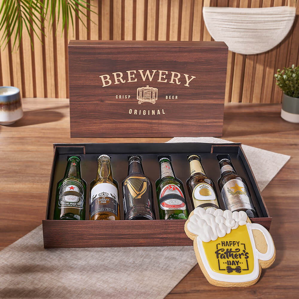 Father’s Day Brew &amp; Cookie Gift from Maine Baskets - Beer Gift Set - Maine Delivery