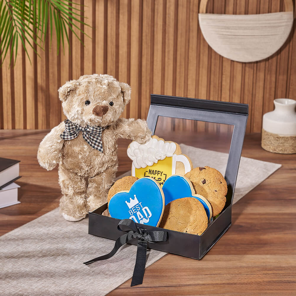Father’s Day Cookie &amp; Bear Gift from Maine Baskets - Baked Goods - Maine Delivery