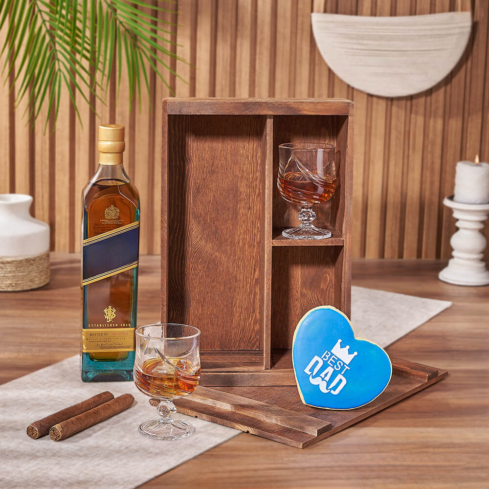 Father’s Day Spirits &amp; Cookie Box from Maine Baskets - Liquor Gift Set - Maine Delivery