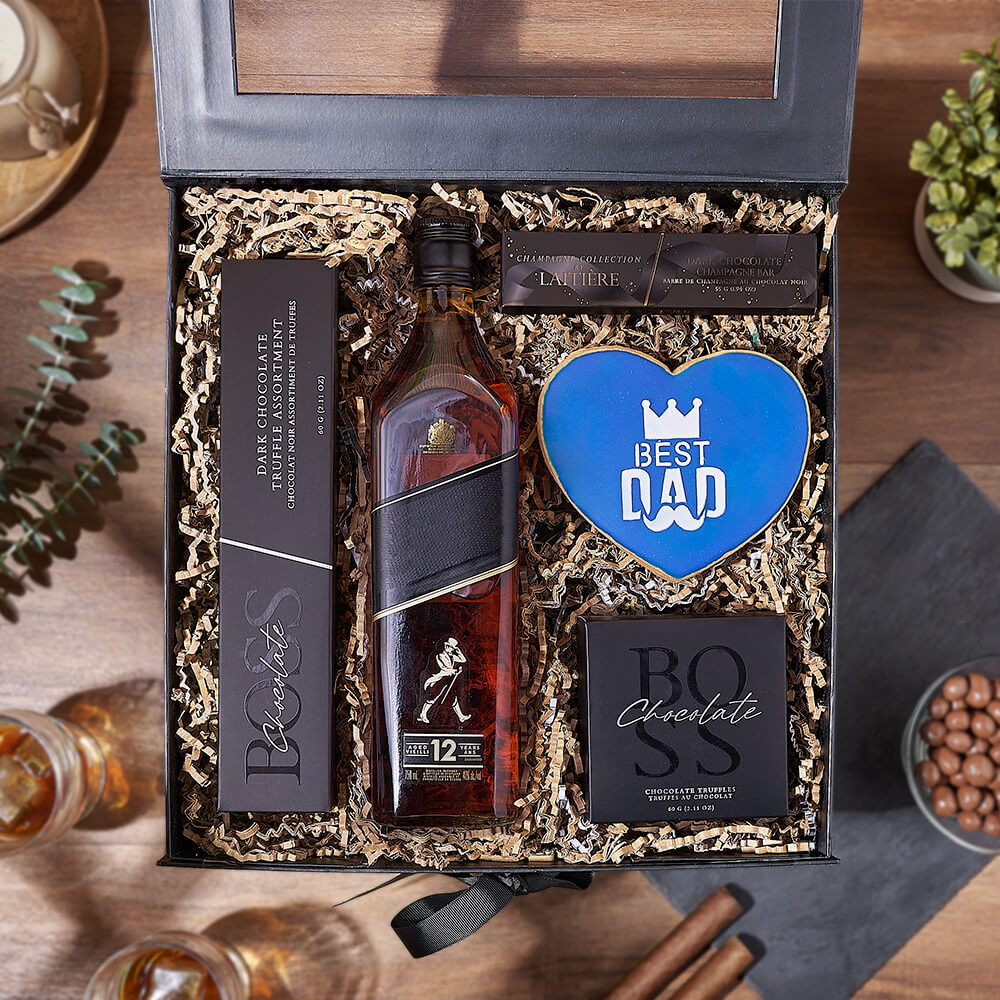 Father’s Day Spirits &amp; Sweets Box from Maine Baskets - Liquor Gift Set - Maine Delivery