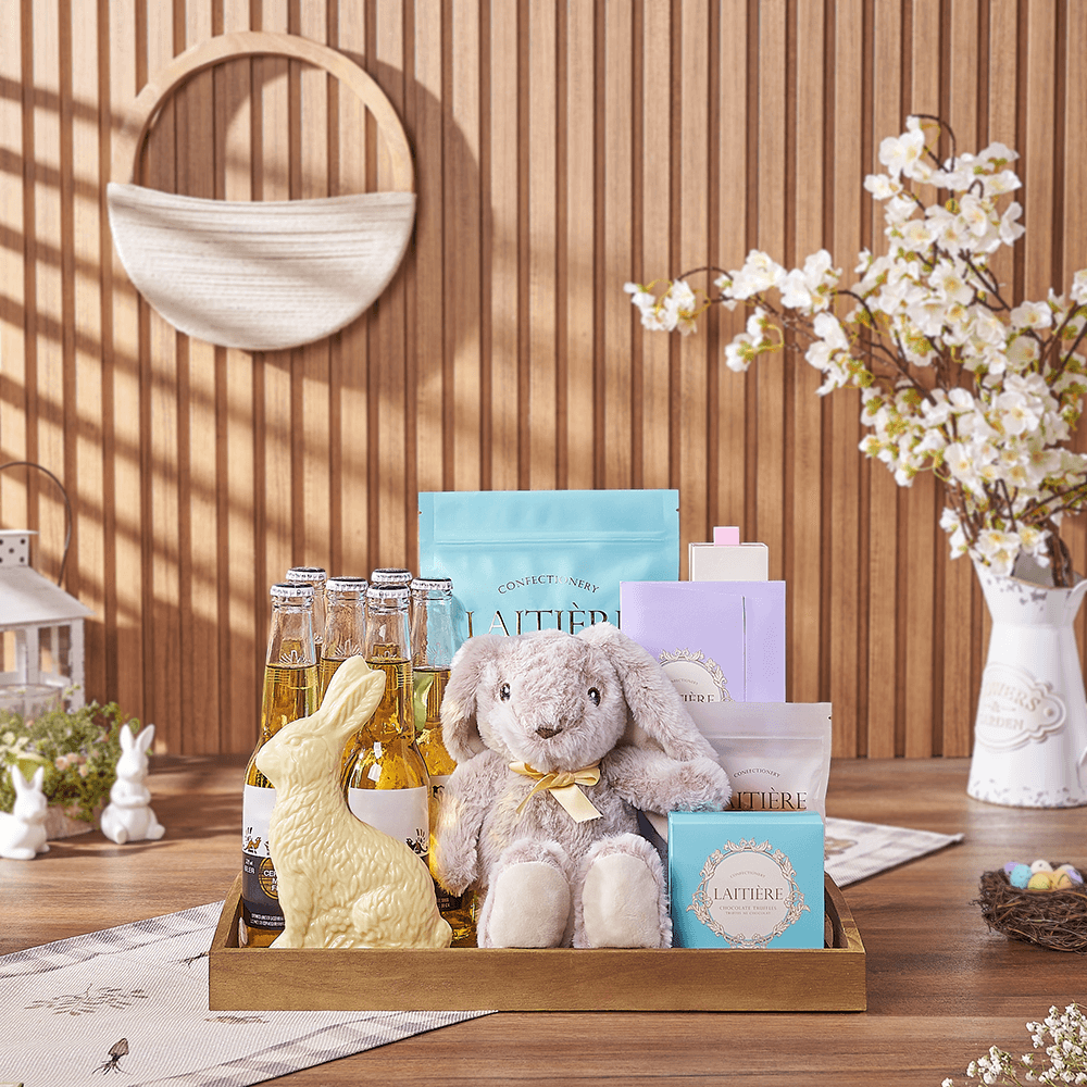 Festive Easter Beer & Candy Tray, easter gift, easter, beer gift, beer, chocolate gift, chocolate, Maine delivery