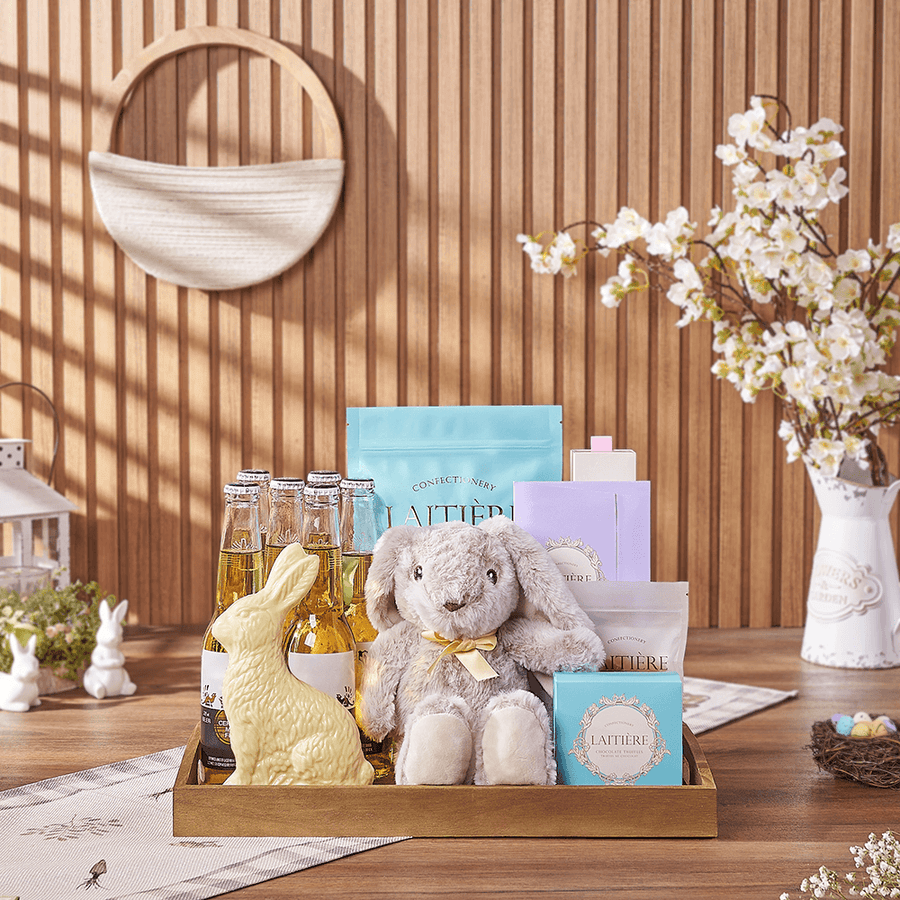 Festive Easter Beer & Candy Tray, easter gift, easter, beer gift, beer, chocolate gift, chocolate, Maine delivery