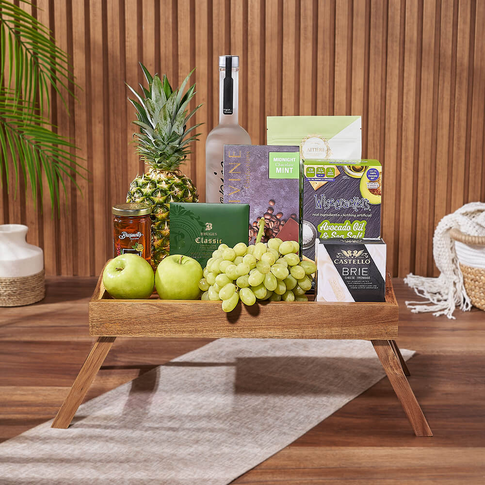 Fresh Fruits &amp; Liquor Gift Set –  Maine Baskets – Maine delivery