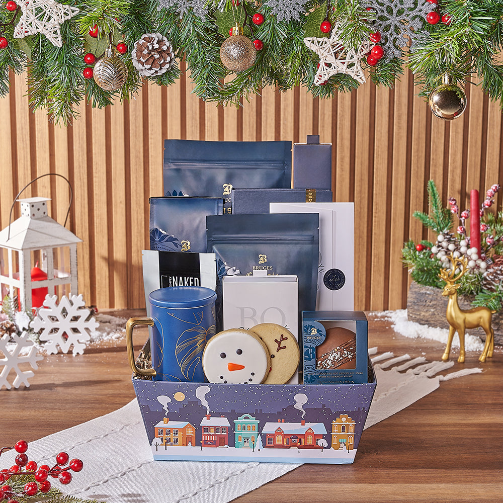 Christmas Gourmet Market Tray – how the gift is presented