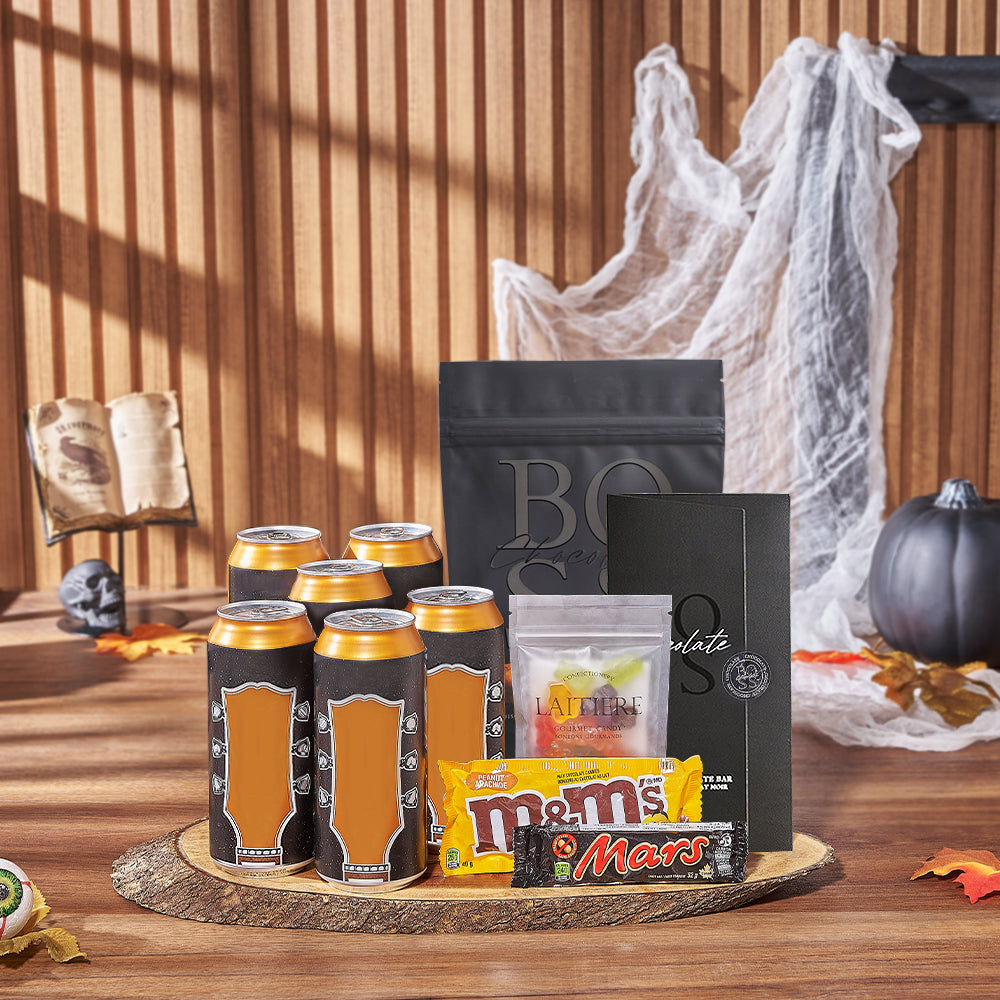Halloween Popcorn & Craft Beer Gift, craft beer gift, craft beer, beer gift, beer, halloween gift, halloween, Maine delivery