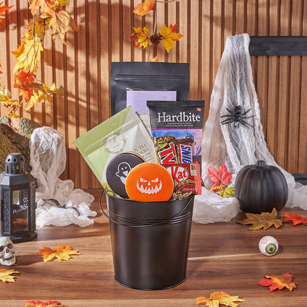 Halloween Tricks &amp; Treats Gift Basket, halloween gift, halloween, candy gift, candy, chocolate gift, chocolate, Maine delivery
