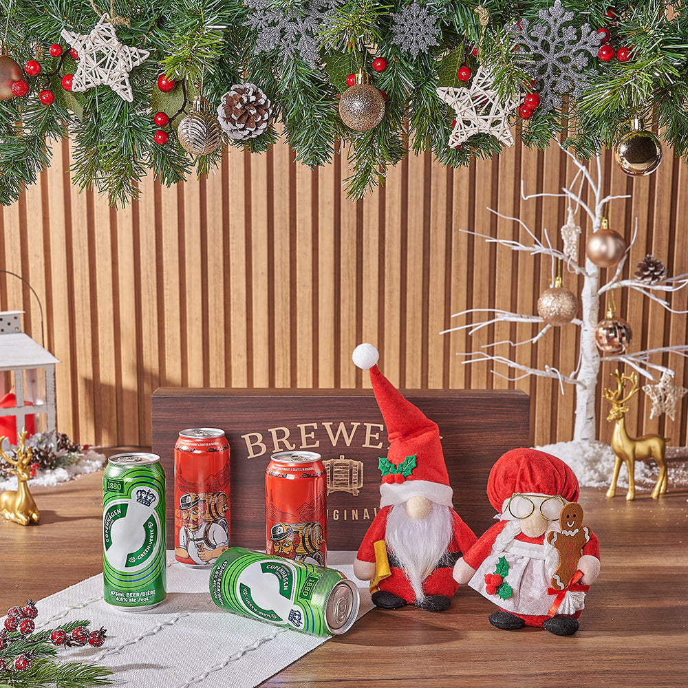 Happy Holidays Craft Beer &amp; Santa Gift, craft beer gift, craft beer, christmas gift, christmas, Maine delivery