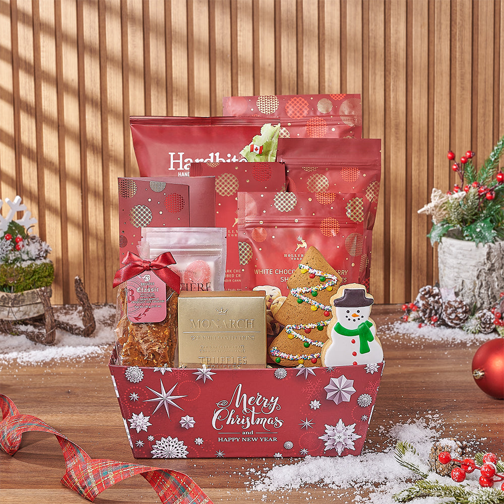 Holiday Cozy Classics Gift Set, christmas gift, christmas, chocolate gift, chocolate, cookie gift, cookie, Maine delivery