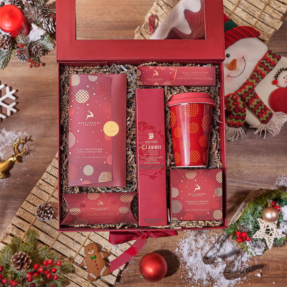 Hinged Box Milk and Dark Chocolates – how the gift is presented