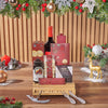 Holiday Wine & Cheese Snack Basket, wine gift, wine, chocolate gift, chocolate, christmas gift, christmas, Maine delivery