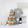 “Huggies & Chuggies” Celebration Gift Set from Maine Baskets - Champagne Gift Basket - Maine Delivery