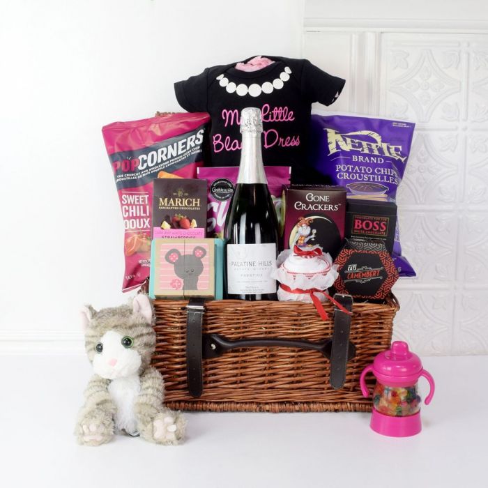 I Am Born Gift Basket With Champagne from Maine Baskets - Champagne Gift Set - Maine Delivery.